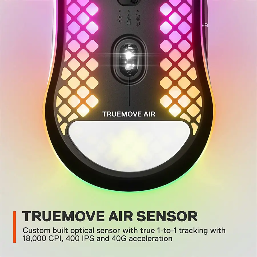 SteelSeries Aerox 3 Wireless Super Light Gaming Mouse - 2022 Edition - Onyx | 62612 - Image 4