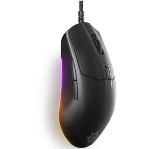 SteelSeries Rival 3 Gen 2 Gaming Mouse 62515 | TrueMove Core 8.5K Sensor, 1.35ms Latency, 3-Zone RGB, Super Mesh Cable, 6 Buttons, Black