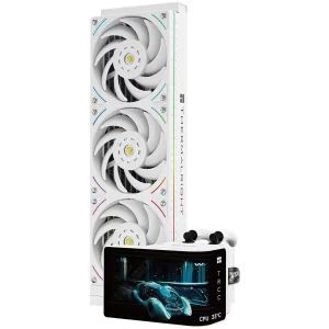 Thermalright Wonder Vision 360 UB ARGB White Liquid CPU Cooler – 6.67" 3D Curved AMOLED Screen | 2K 60Hz Display, Triple 2150RPM Fans, Intel LGA1851/1700, AMD AM4/AM5