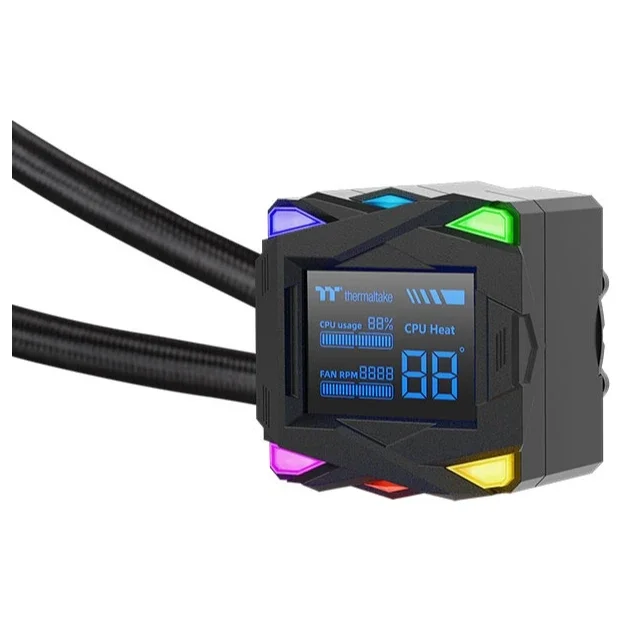 Thermaltake LA240-S ARGB Sync AIO Liquid CPU Cooler | 2.4" LCD, 240mm Radiator, 2500 RPM Fans, Black - Image 4