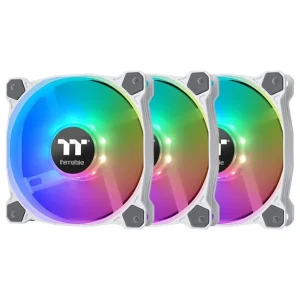 Thermaltake Pure 12 ARGB Sync Radiator Fan TT Premium Edition | 3-Fan Pack, White