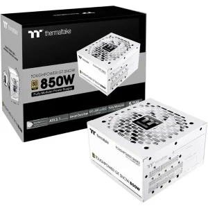 Thermaltake ToughPower GT 850W Power Supply | ATX 3.1, PCIe Gen 5.1, Fully Modular, 80 Plus Gold, Snow