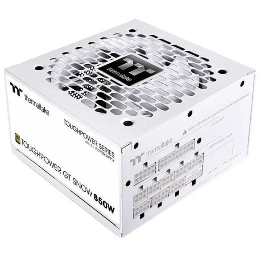 Thermaltake ToughPower GT 850W Power Supply | ATX 3.1, PCIe Gen 5.1, Fully Modular, 80 Plus Gold, Snow - Image 4