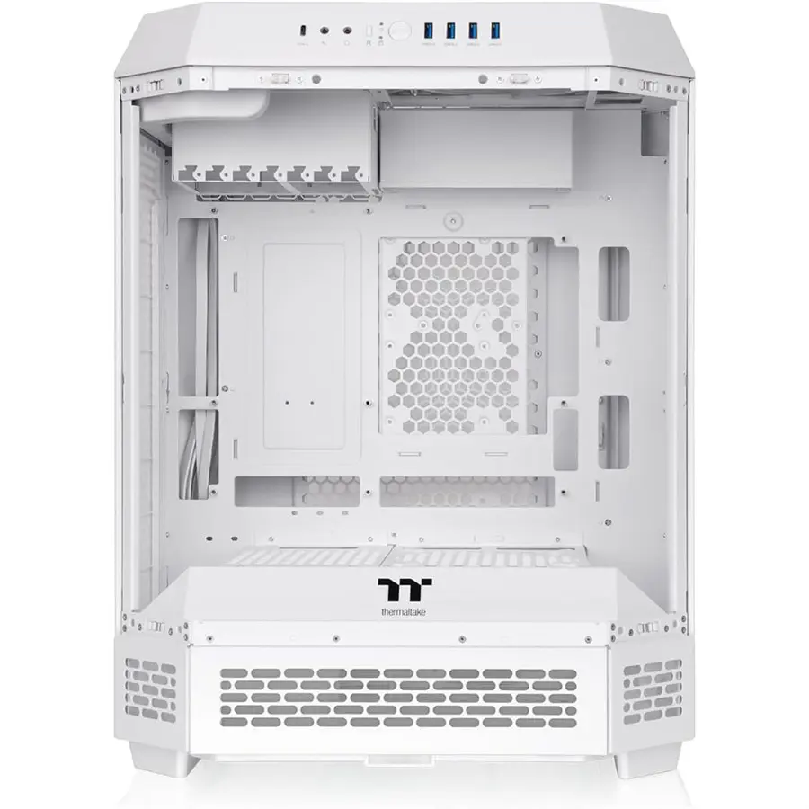 Thermaltake Tower 600 Snow Mid-Tower ATX Case | 3 Tempered Glass Panels, Hidden-Connector Motherboard Support, Rotational PCI-e Slots, White - Image 3