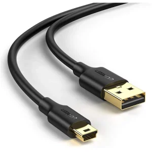 UGREEN 30472 USB 2.0 Male to Mini 5-Pin Male Cable 2 Meter | US132, Compatible With Garmin Nuvi, Dash Cam, Camera, PS3 Controller, Hard Drive, GoPro Hero 3+